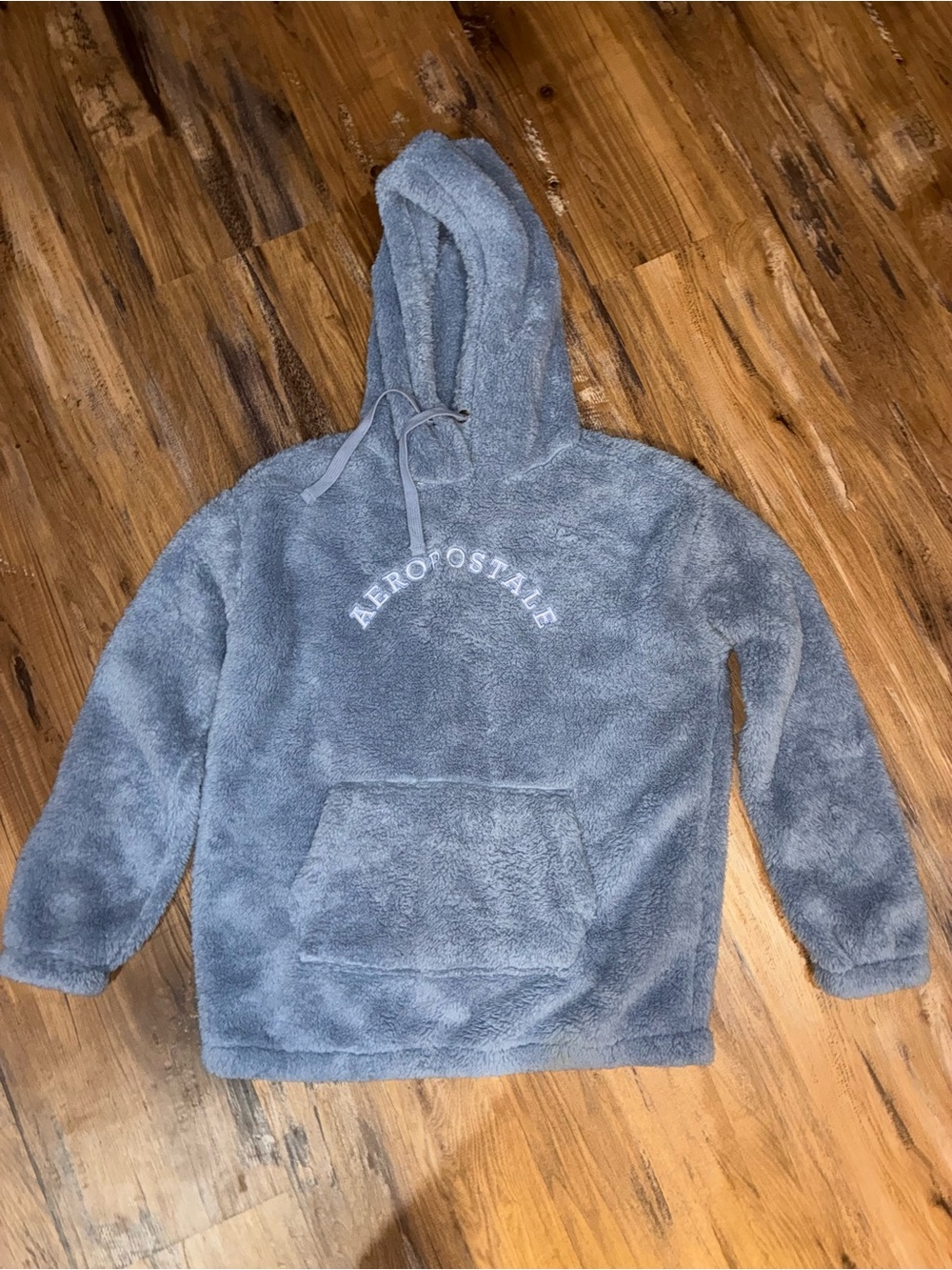 Aeropostale Plush Hooded Pullover - blue